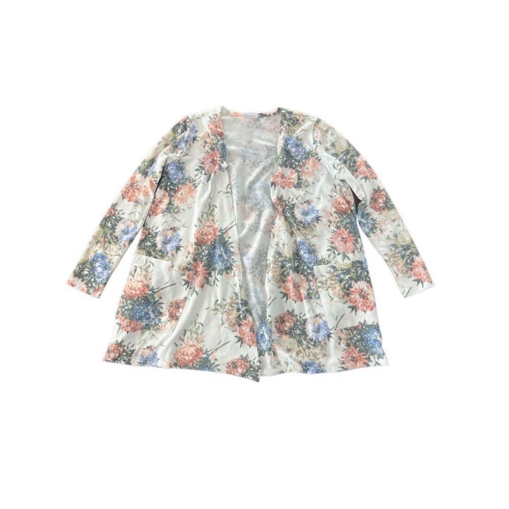 LuLaRoe Caroline Floral Cardigan Size L